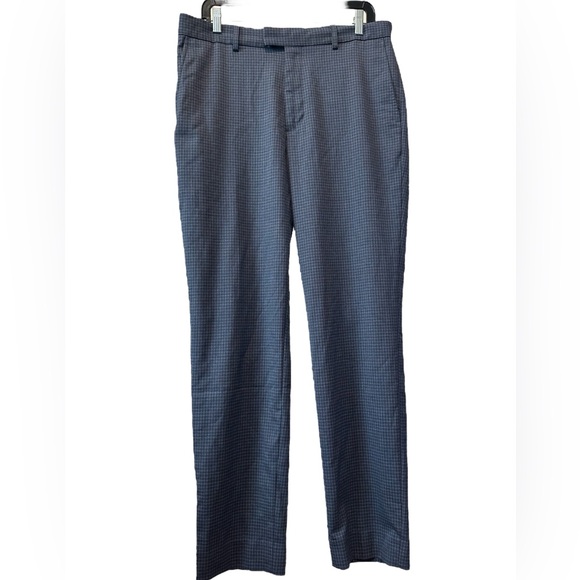 Banana Republic Dress Pants Mens 33 x 32 Slim Fit Blue Grid Plaid - Picture 9 of 9